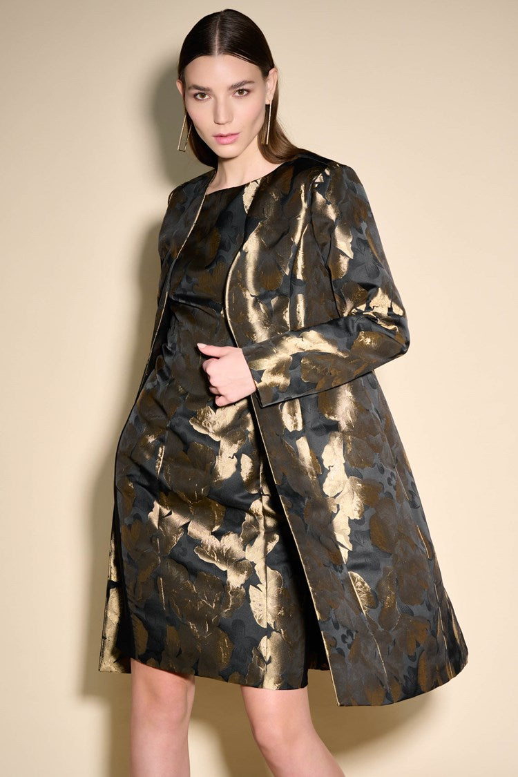 Joseph Ribkoff - Printed Woven Jacquard Coat 233720