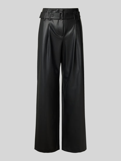 Raffaello Rossi - Straight Leg Pants in Vegan Leather - Black