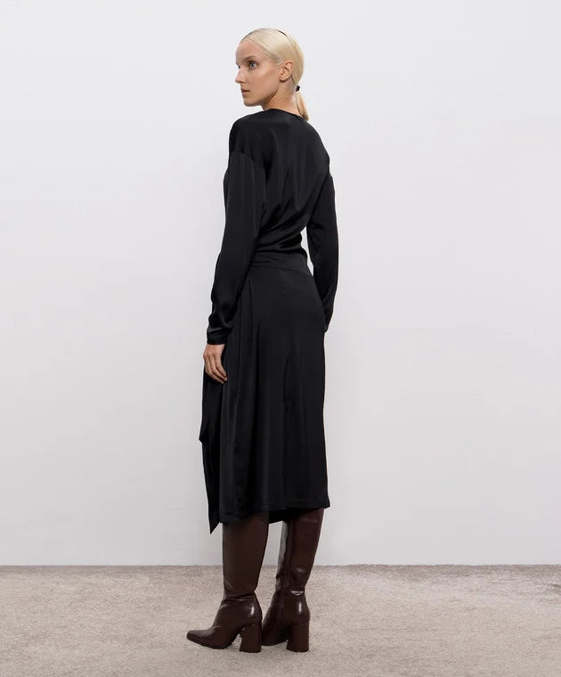 Momoni - Black Lotus Midi Dress