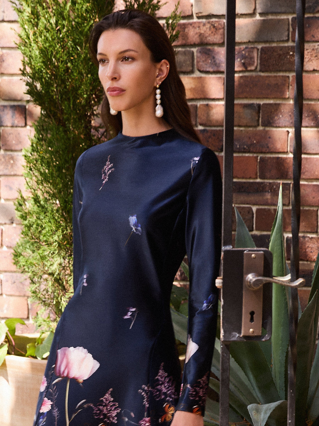 Moss & Spy - Ariana A-Line Navy Floral