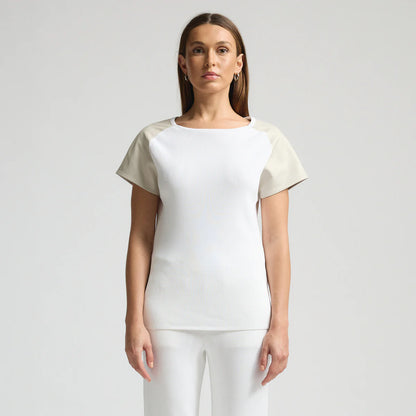 Raw By Raw - Base Layer Cap Sleeve Top - Milk