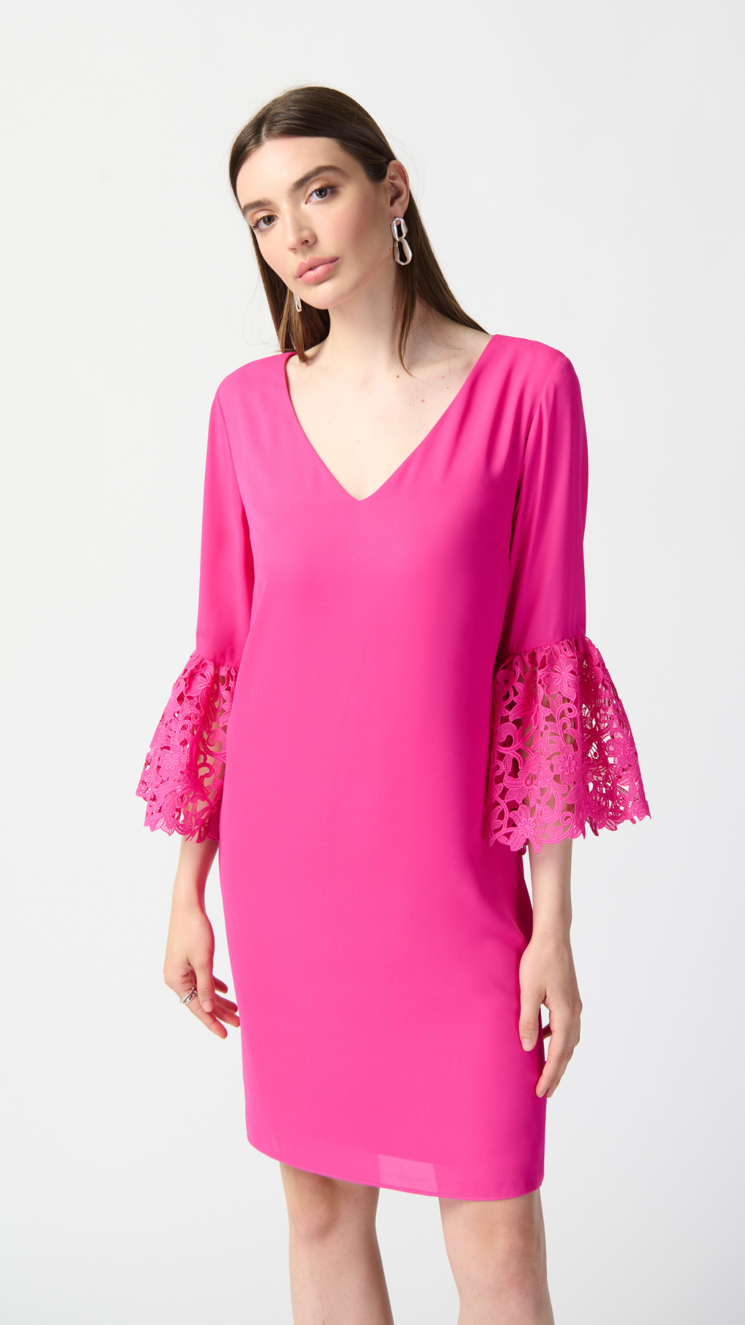 Joseph Ribkoff - Georgette and Guipure Trapeze Dress