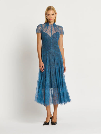 Moss & Spy - Elsa Midi Cornflower Blue