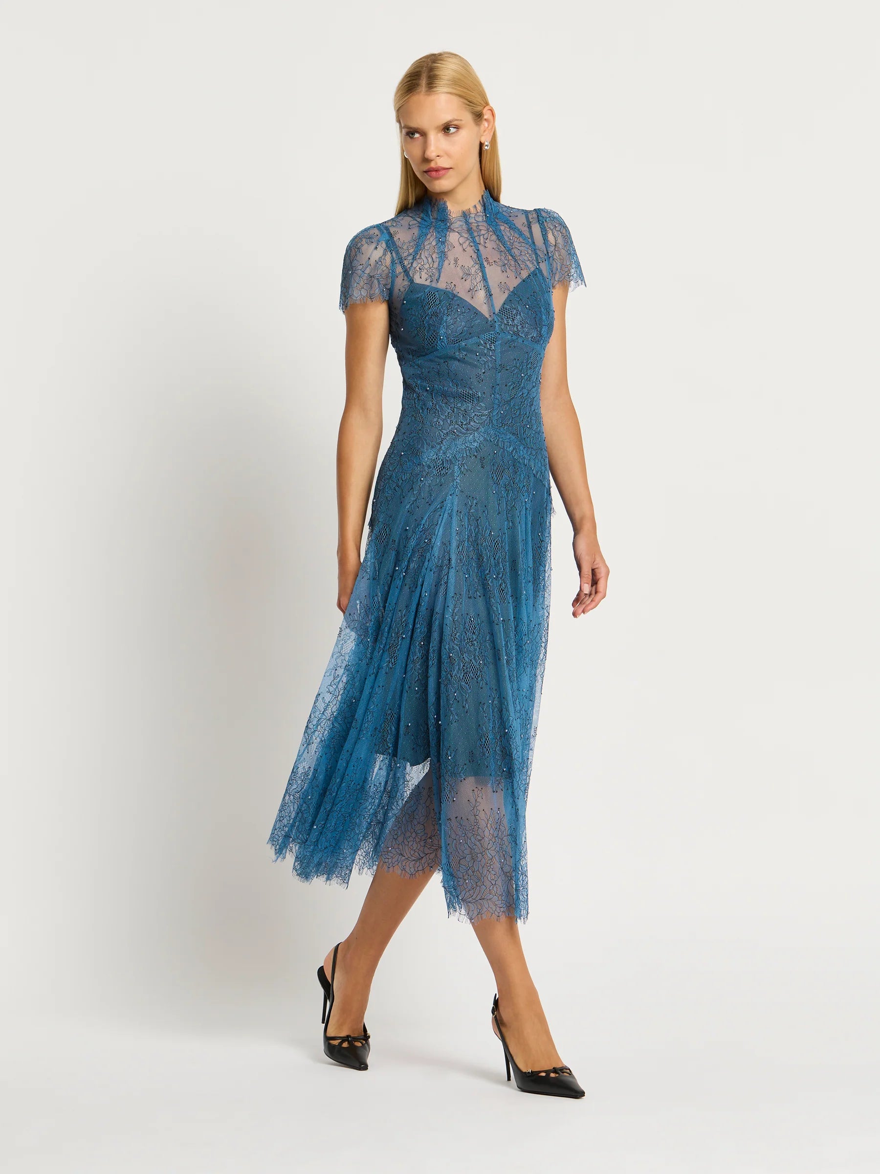 Moss & Spy - Elsa Midi Cornflower Blue