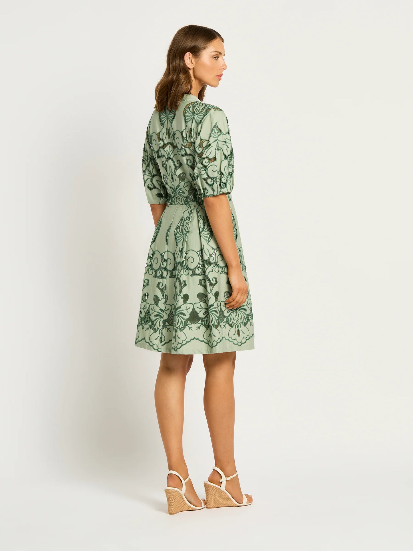 Moss & Spy - Gemma Short Dress - Leaf Green