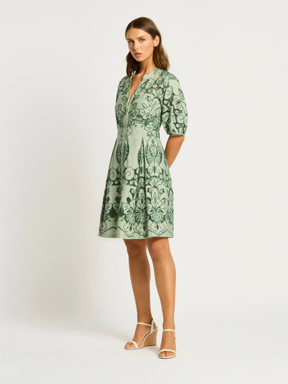 Moss & Spy - Gemma Short Dress - Leaf Green