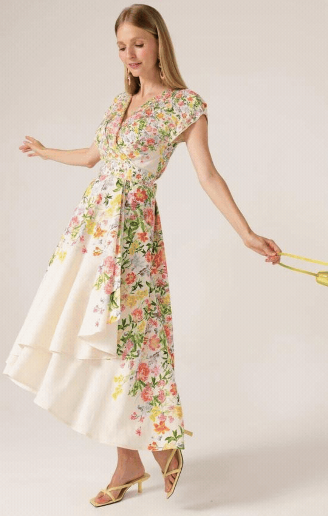 Sacha Drake - Bird of Paradise Dress - Ivory Multi Floral