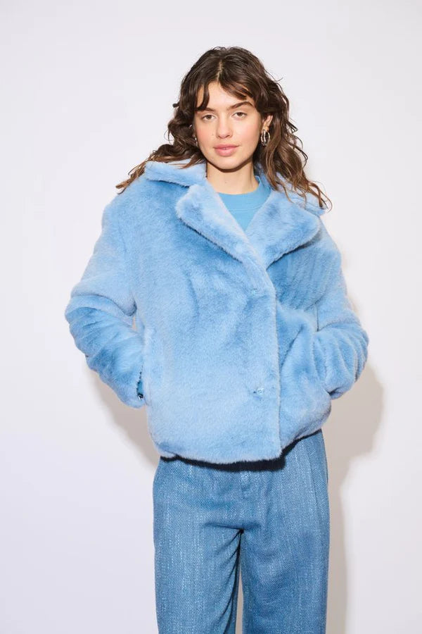 POM Amsterdam - Misty Blue Faux Fur