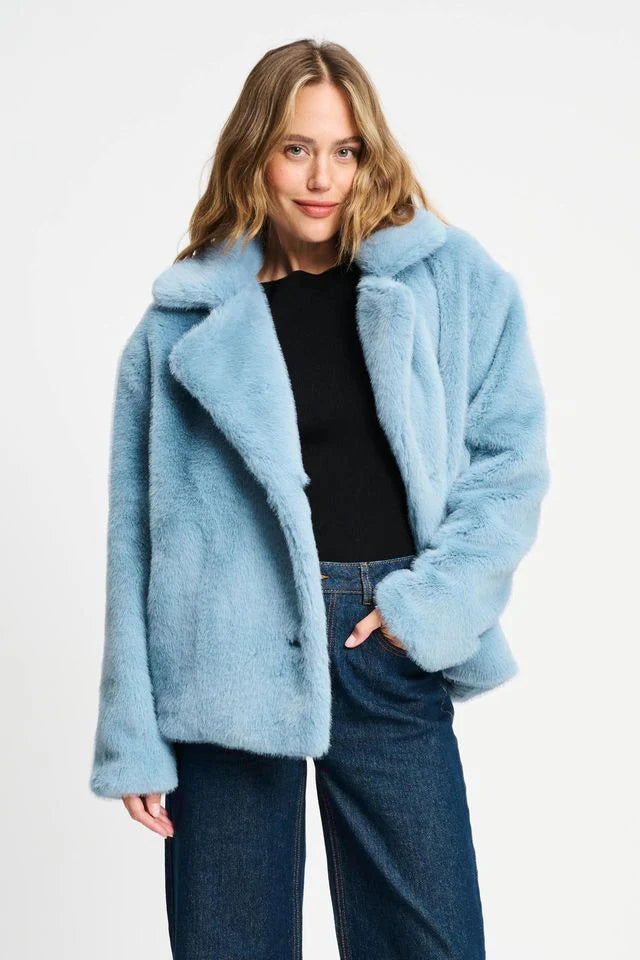 POM Amsterdam - Misty Blue Faux Fur