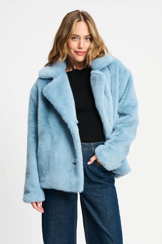 POM Amsterdam - Misty Blue Faux Fur