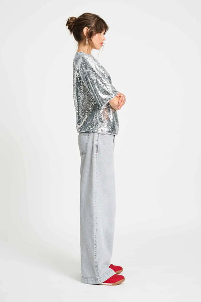 POM Amsterdam - Sequin Top in Silver