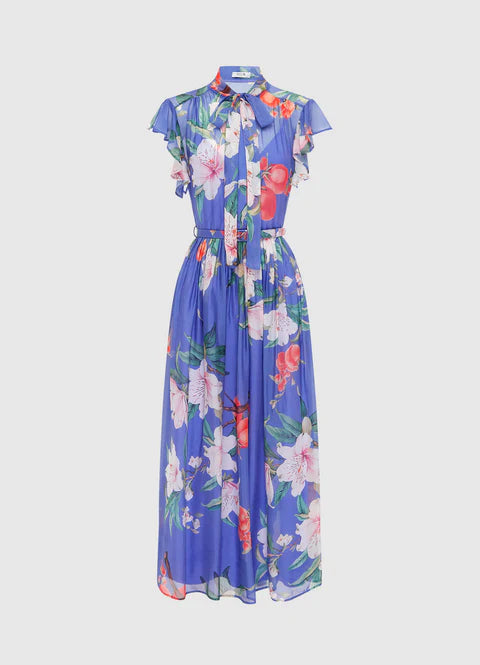 Leo Lin - Grace Flutter Sleeve Midi Dress