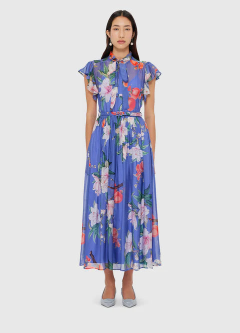 Leo Lin - Grace Flutter Sleeve Midi Dress