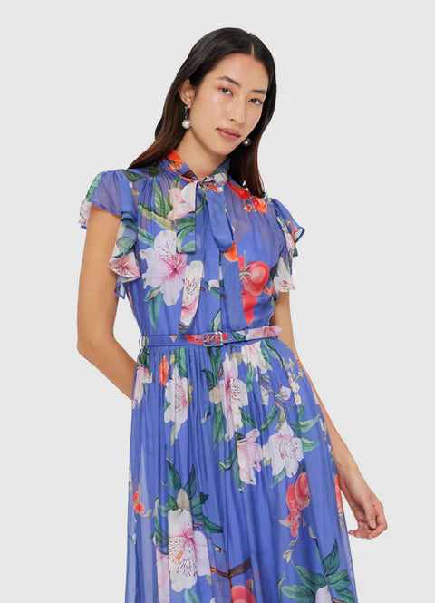 Leo Lin - Grace Flutter Sleeve Midi Dress