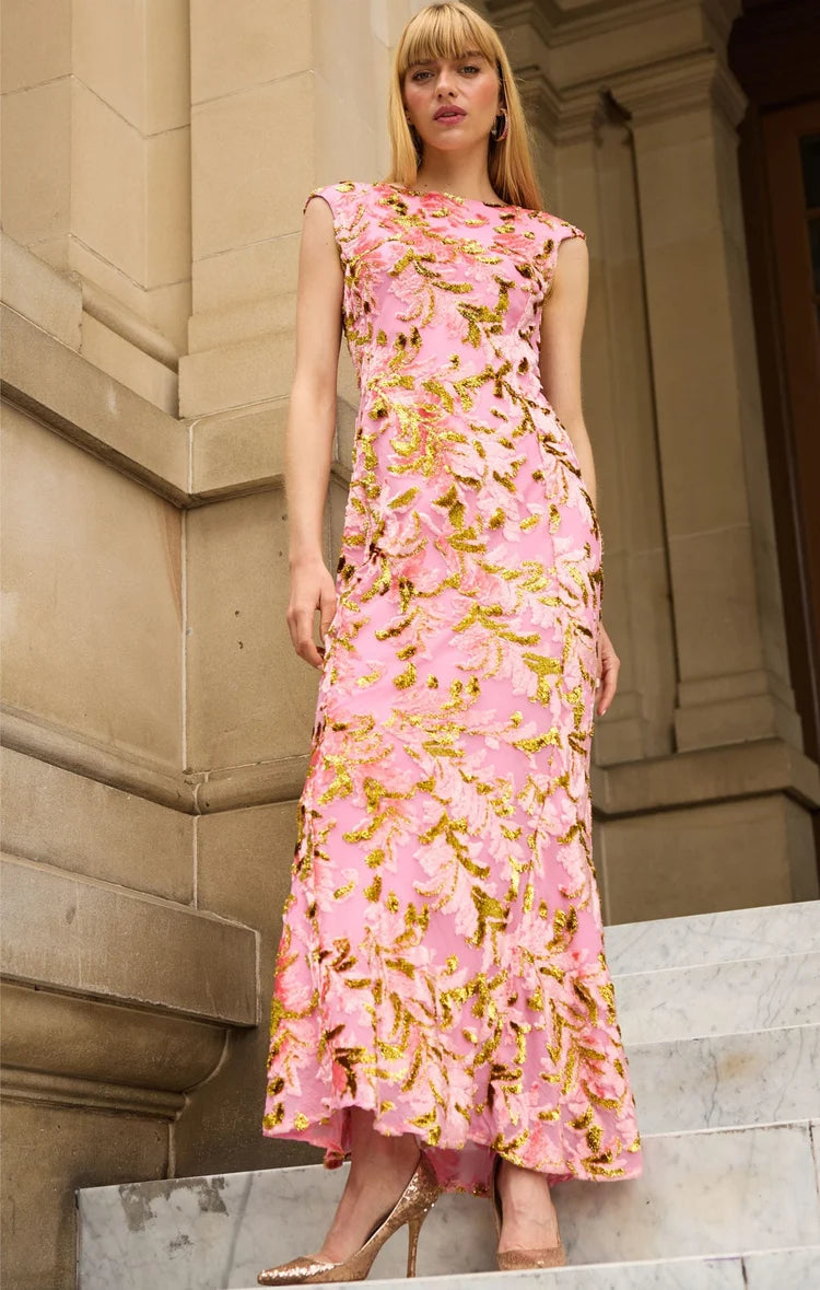 Sacha Drake - Heavenly Heights Maxi Dress Pink/Gold