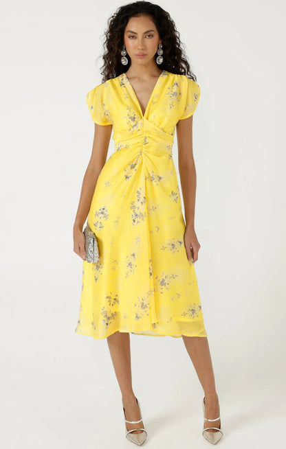 Sacha Drake - Petra Midi Dress - Lemon