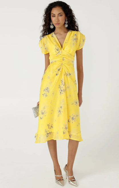 Sacha Drake - Petra Midi Dress - Lemon