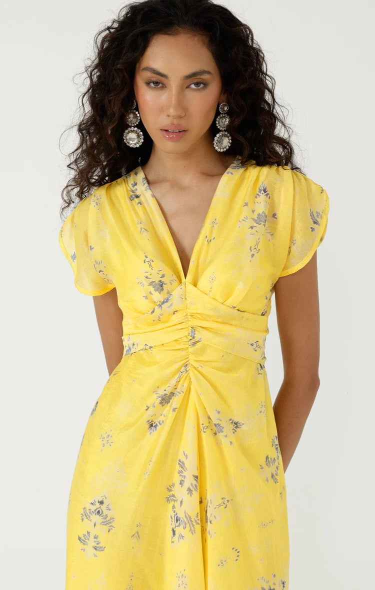 Sacha Drake - Petra Midi Dress - Lemon