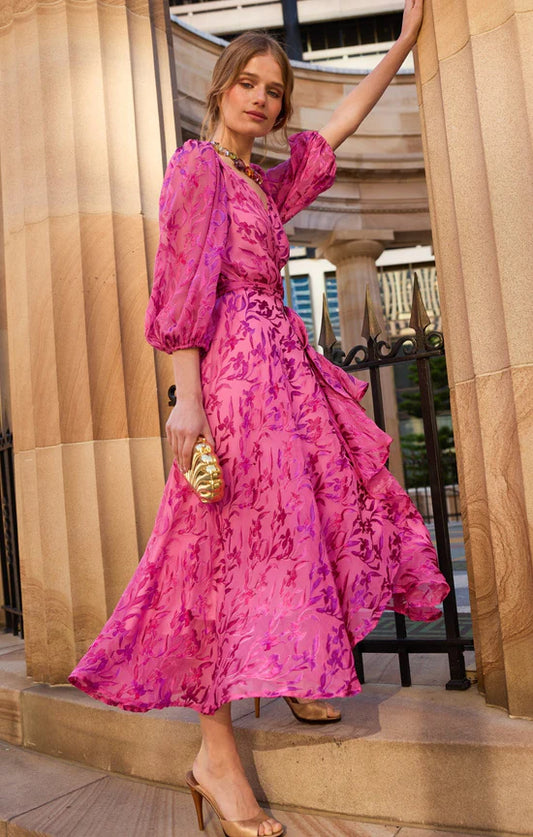 Sacha Drake - Sherbet Breeze Midi Wrap Dress