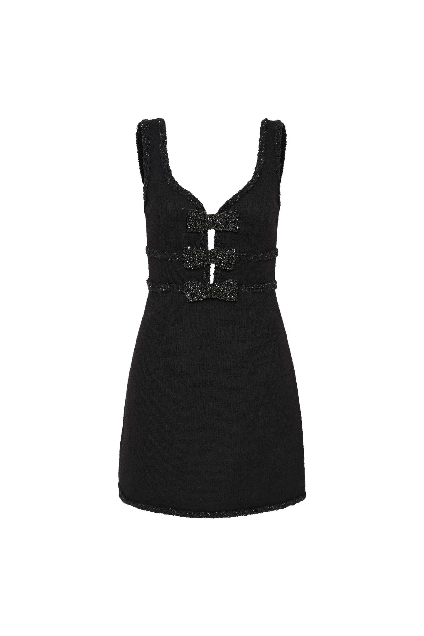 Rebecca Vallance - Margo Bow Mini Dress Black