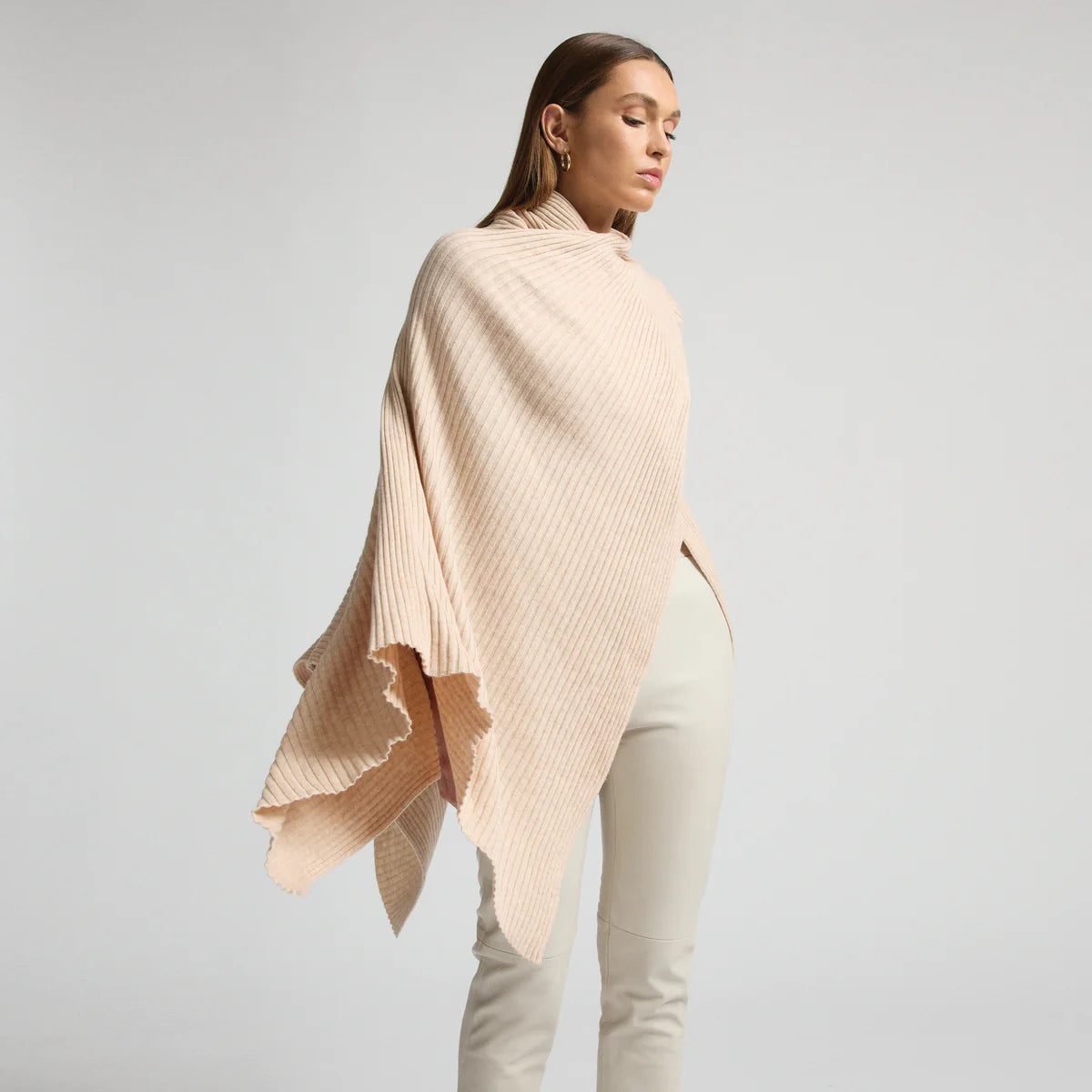 Raw By Raw - Molly Ribbed Knit Wrap - Crème Brûlée