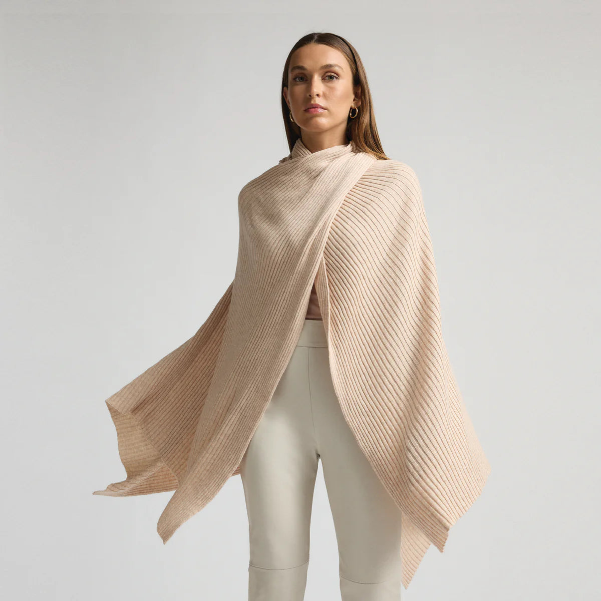 Raw By Raw - Molly Ribbed Knit Wrap - Crème Brûlée