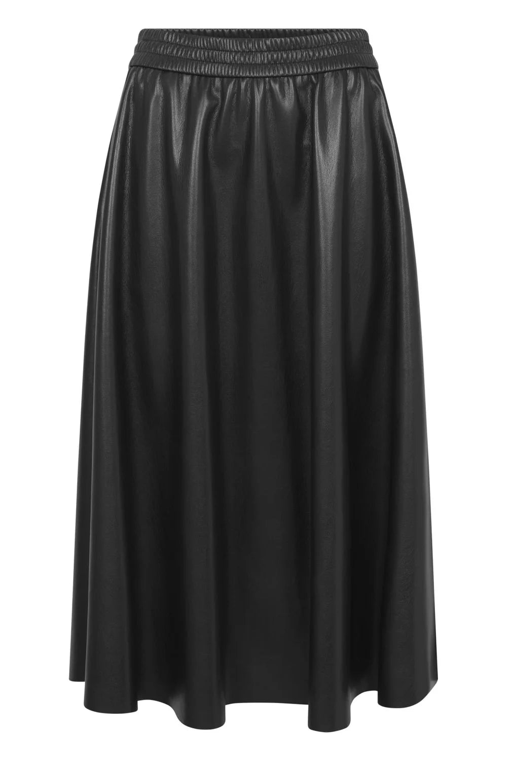 Raffaello Rossi - 4353 Smea Black Soft Faux Leather Skirt