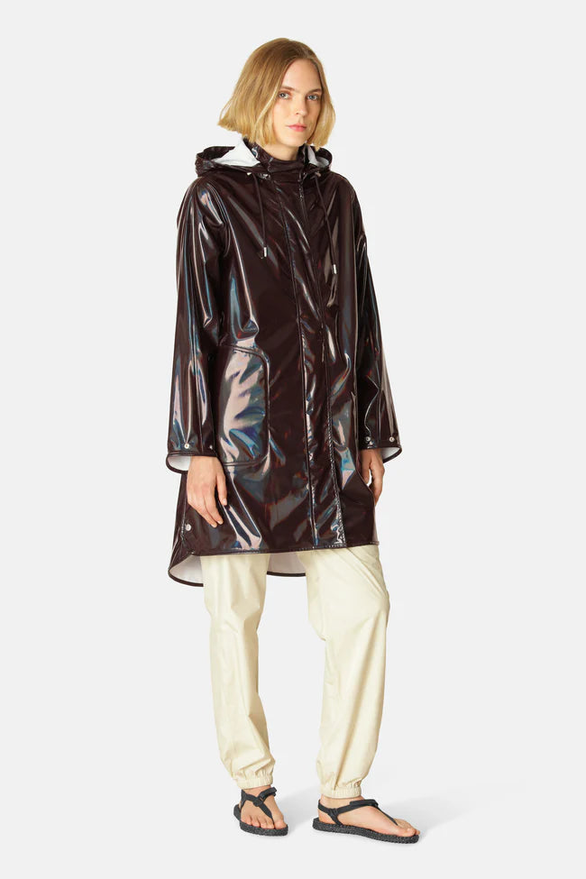 Isle Jacobsen - Long Raincoat - Ganache