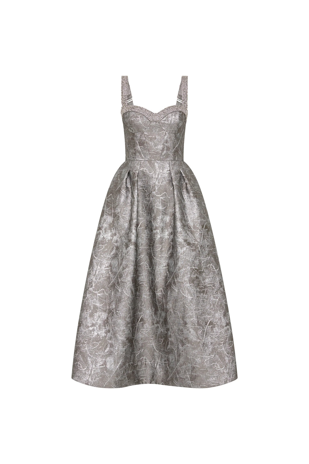 Rebecca Vallace - Sterling Midi Dress Silver