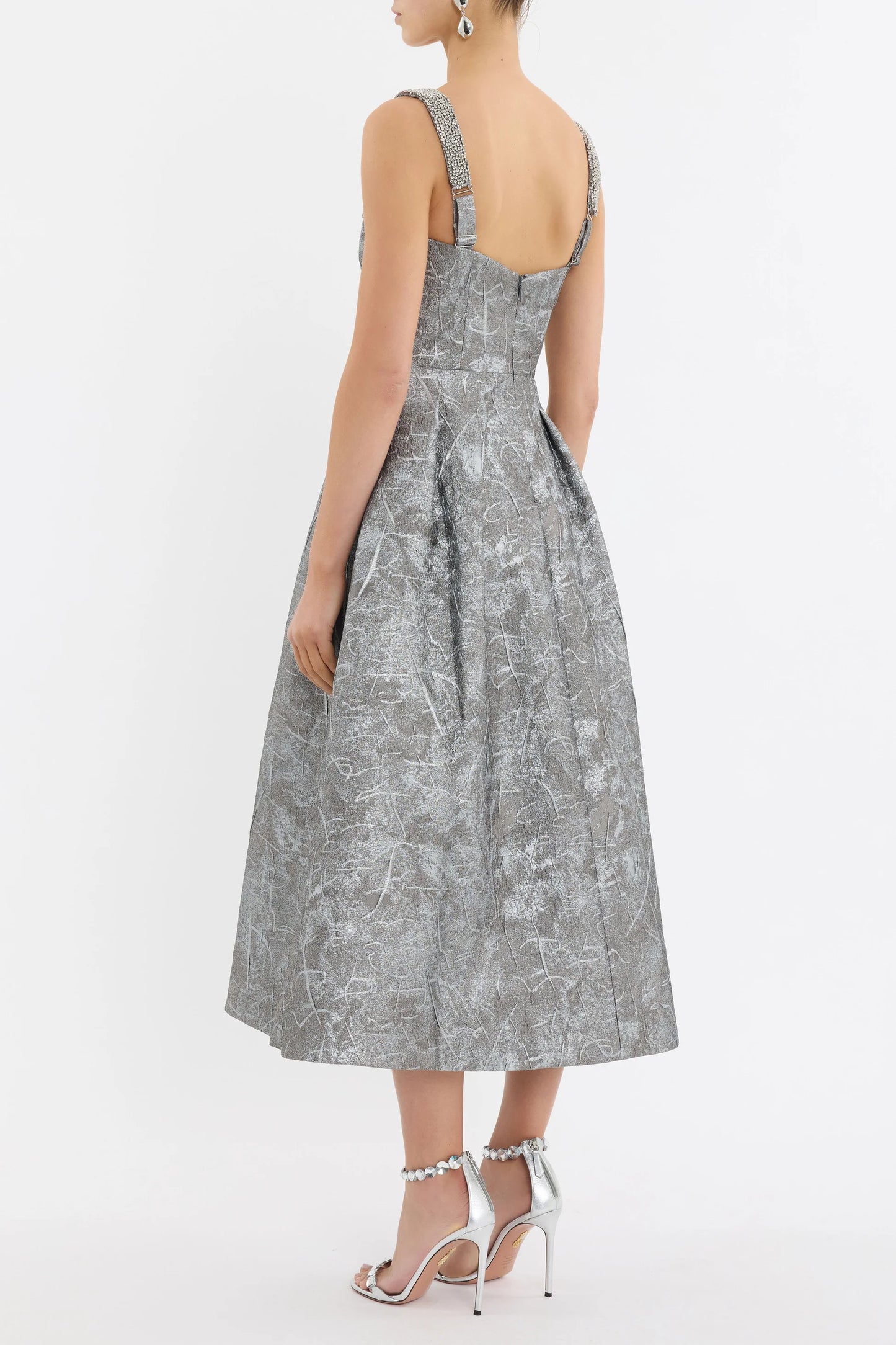 Rebecca Vallace - Sterling Midi Dress Silver