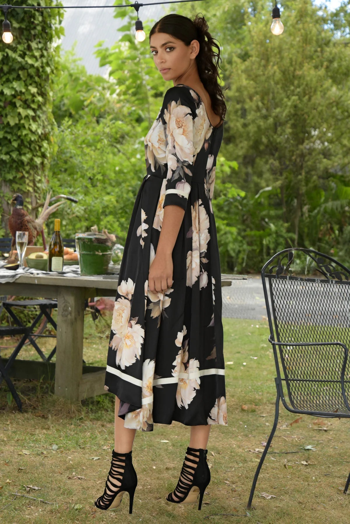 Trelise Cooper - DANCING ALL THE WAY Dress - Black Floral
