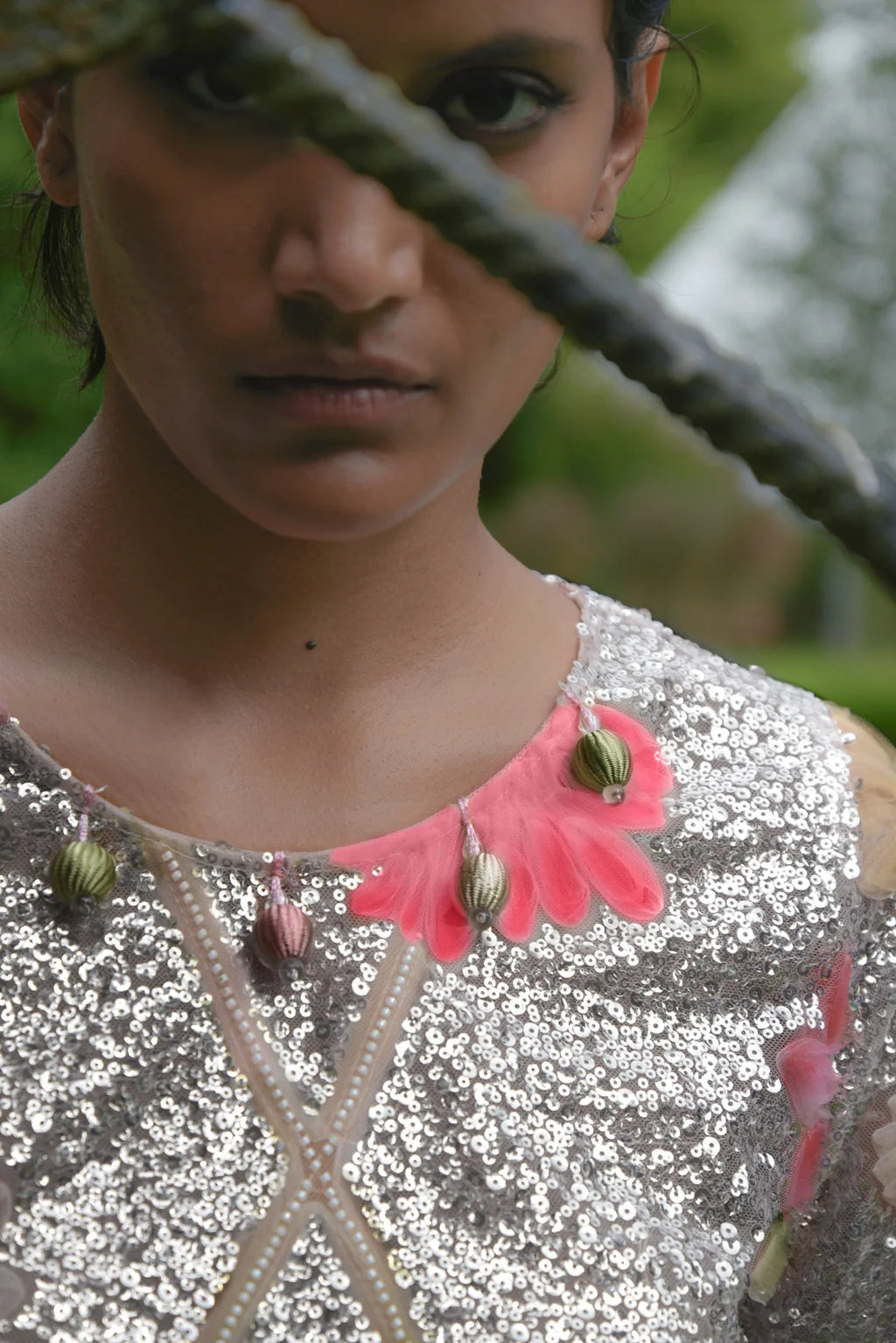 Trelise Cooper - Champagne and Stars Dress Silver/Pink