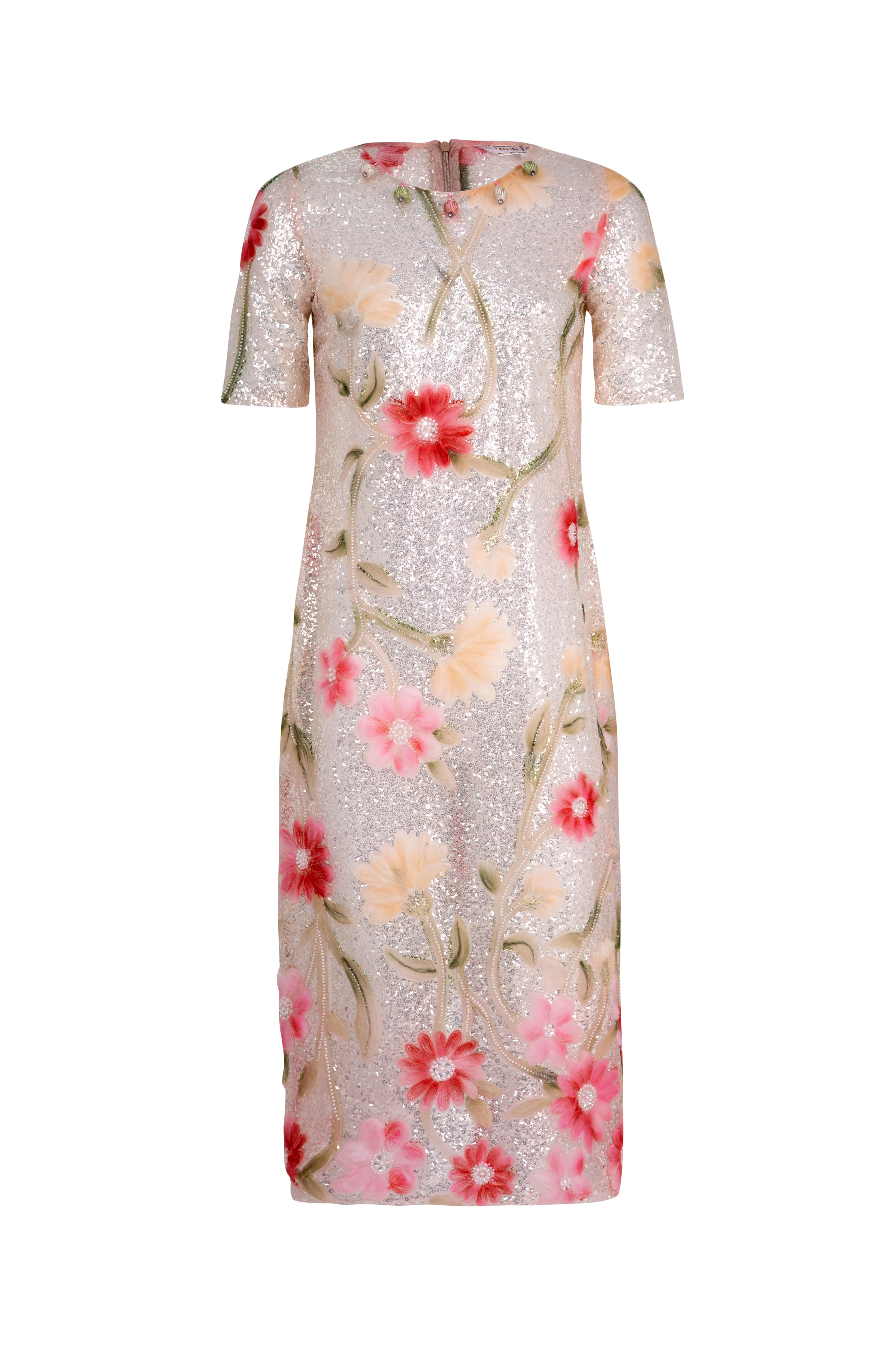 Trelise Cooper - Champagne and Stars Dress Silver/Pink