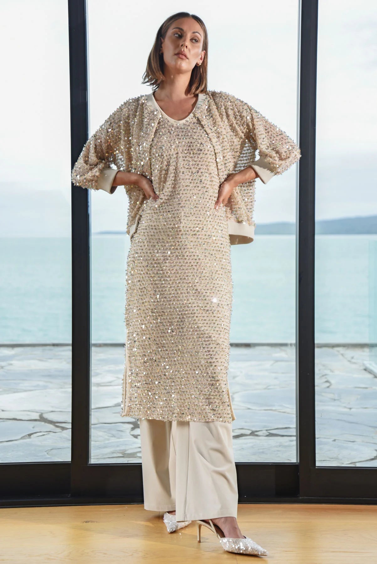 Trelise Cooper - YOU GLOW GIRL Dress - Vintage/Silver