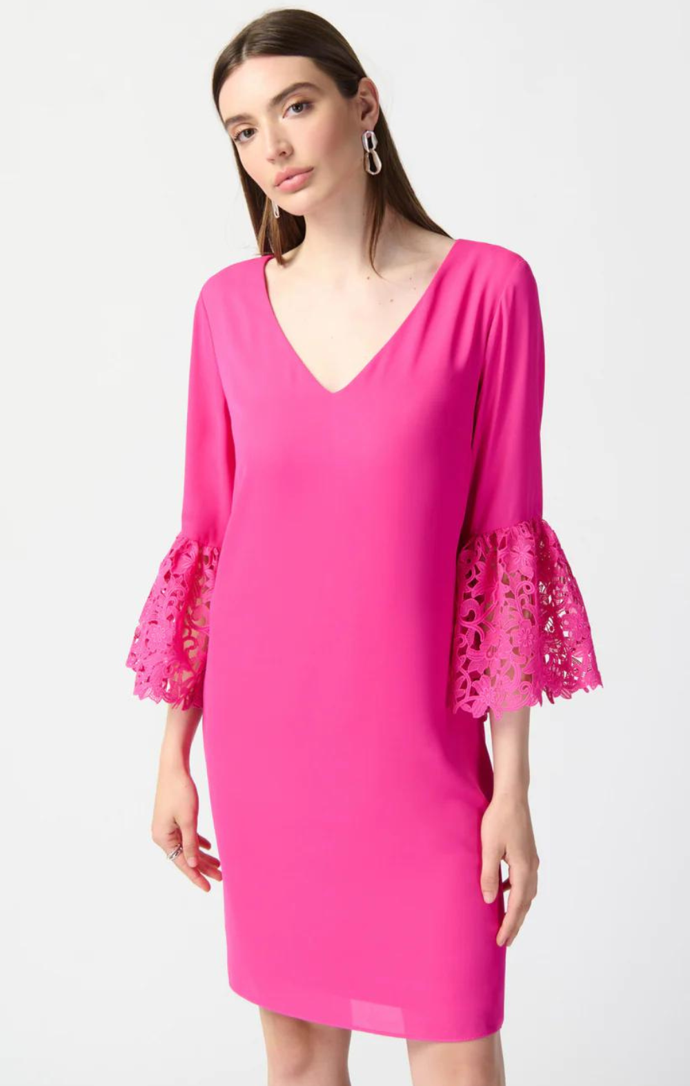 Joseph Ribkoff - Georgette and Guipure Trapeze Dress