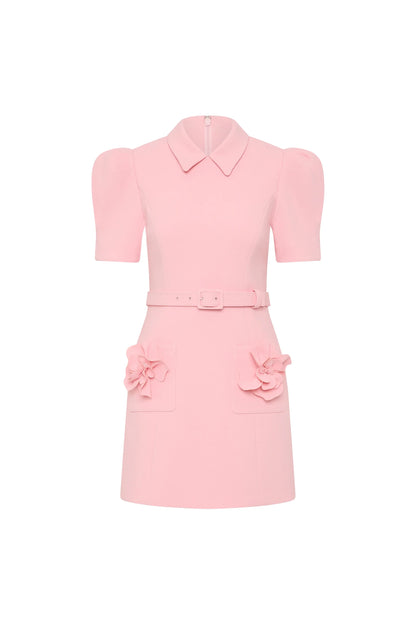 Rebecca Vallance - Yorkshire Short Sleeve Mini Dress Pink