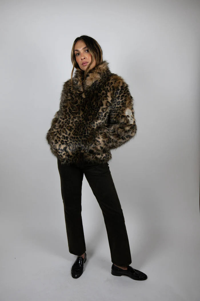 Angel Wings - The Leopard Crop with Skull