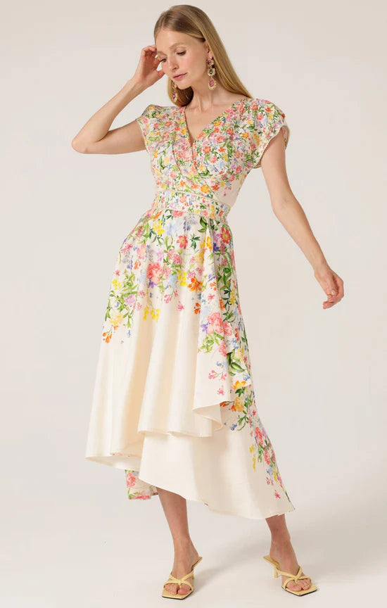 Sacha Drake - Bird of Paradise Dress - Ivory Multi Floral