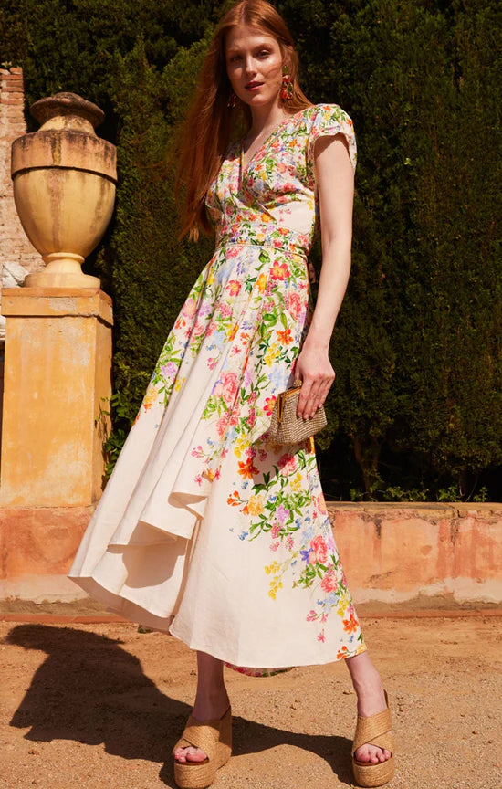 Sacha Drake - Bird of Paradise Dress - Ivory Multi Floral
