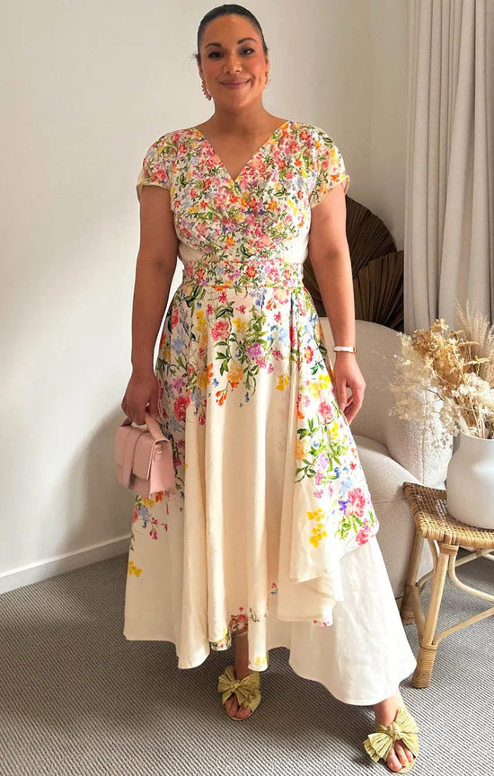 Sacha Drake - Bird of Paradise Dress - Ivory Multi Floral