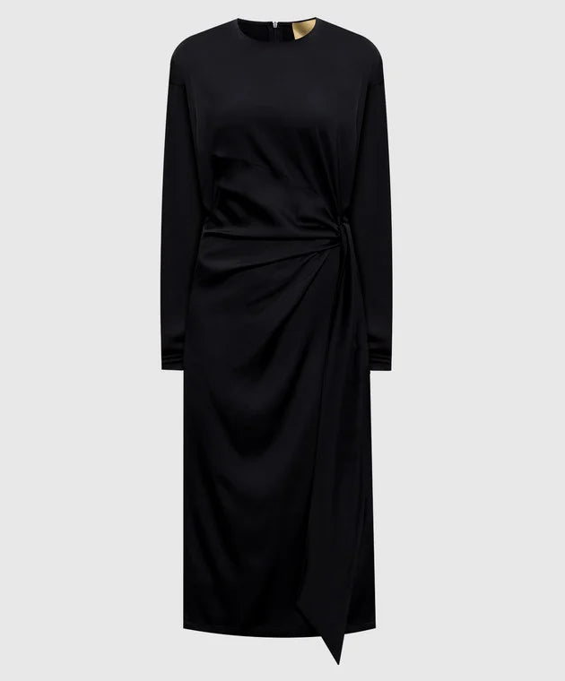 Momoni - Black Lotus Midi Dress