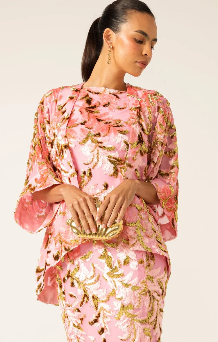 Sacha Drake - Heavenly Heights Maxi Dress Pink/Gold