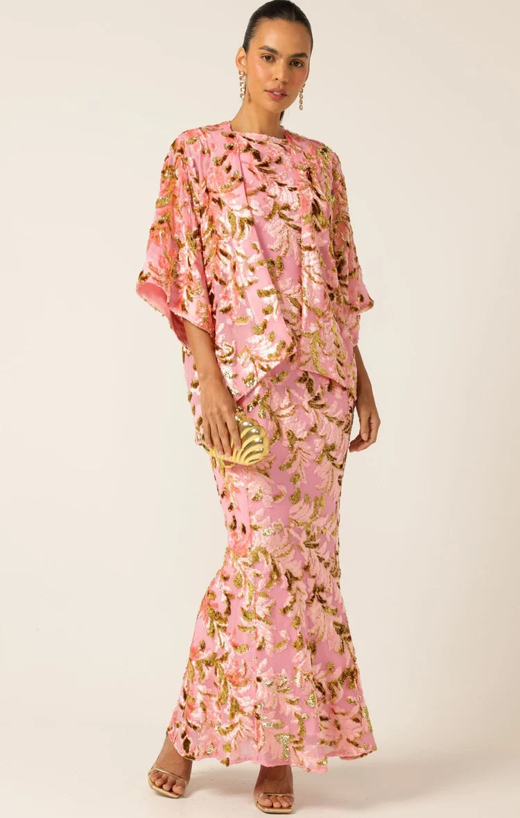 Sacha Drake - Heavenly Heights Maxi Dress Pink/Gold