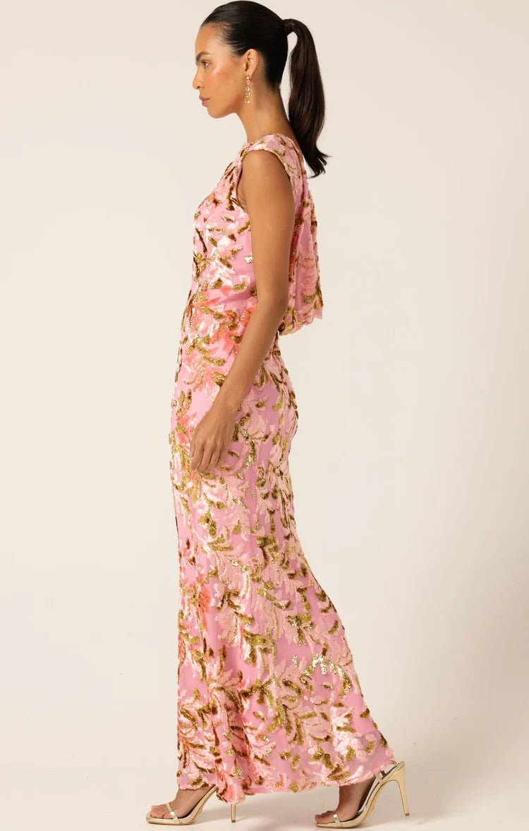 Sacha Drake - Heavenly Heights Maxi Dress Pink/Gold