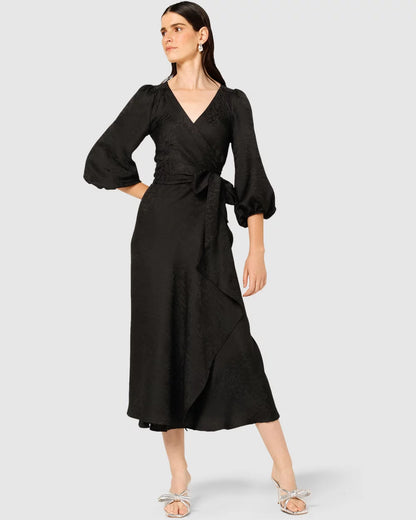 Sacha Drake - Chateau Wrap Dress Black