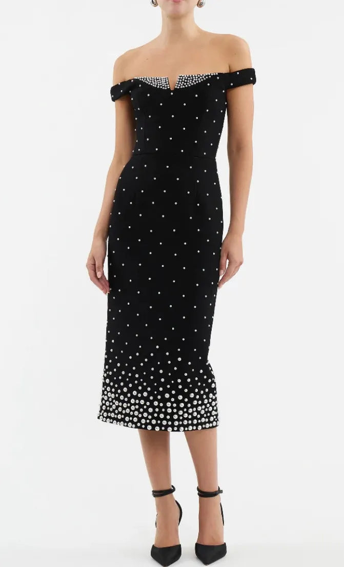 Rebecca Vallance – Anelise Midi Dress Black