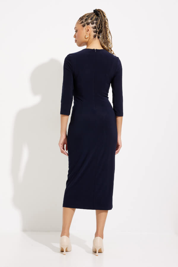Joseph Ribkoff - Draped Sheath Dress Style Navy 223121TT