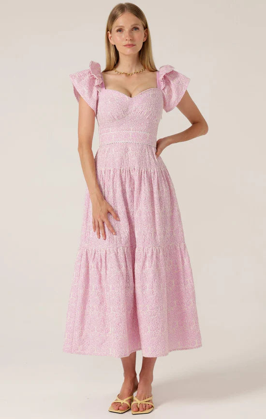 Sacha Drake - Pink Gallah Maxi Dress - Lilac Cornelli