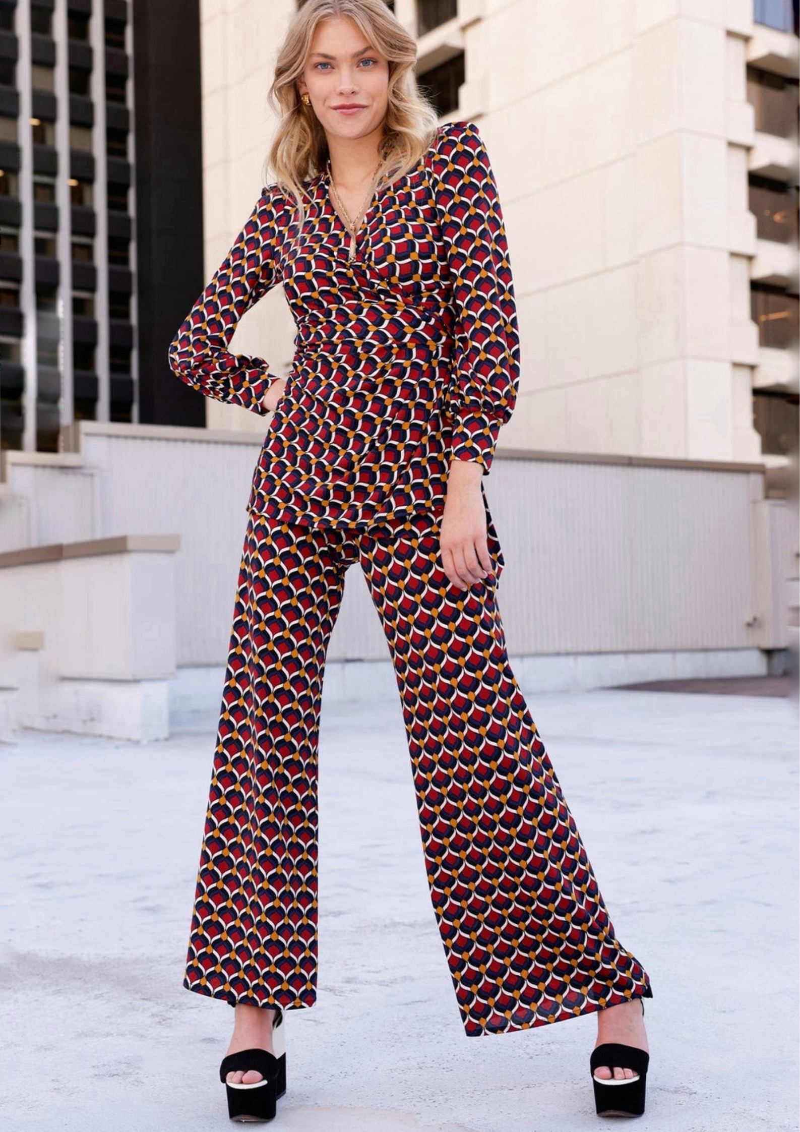 Sacha Drake - Printed Seamless Pants Ruby Navy  Abstract