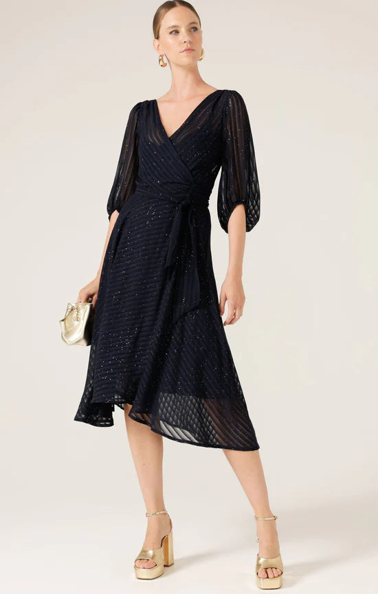 Sacha Drake - Vivienne Wrap Dress - Navy Sparkle